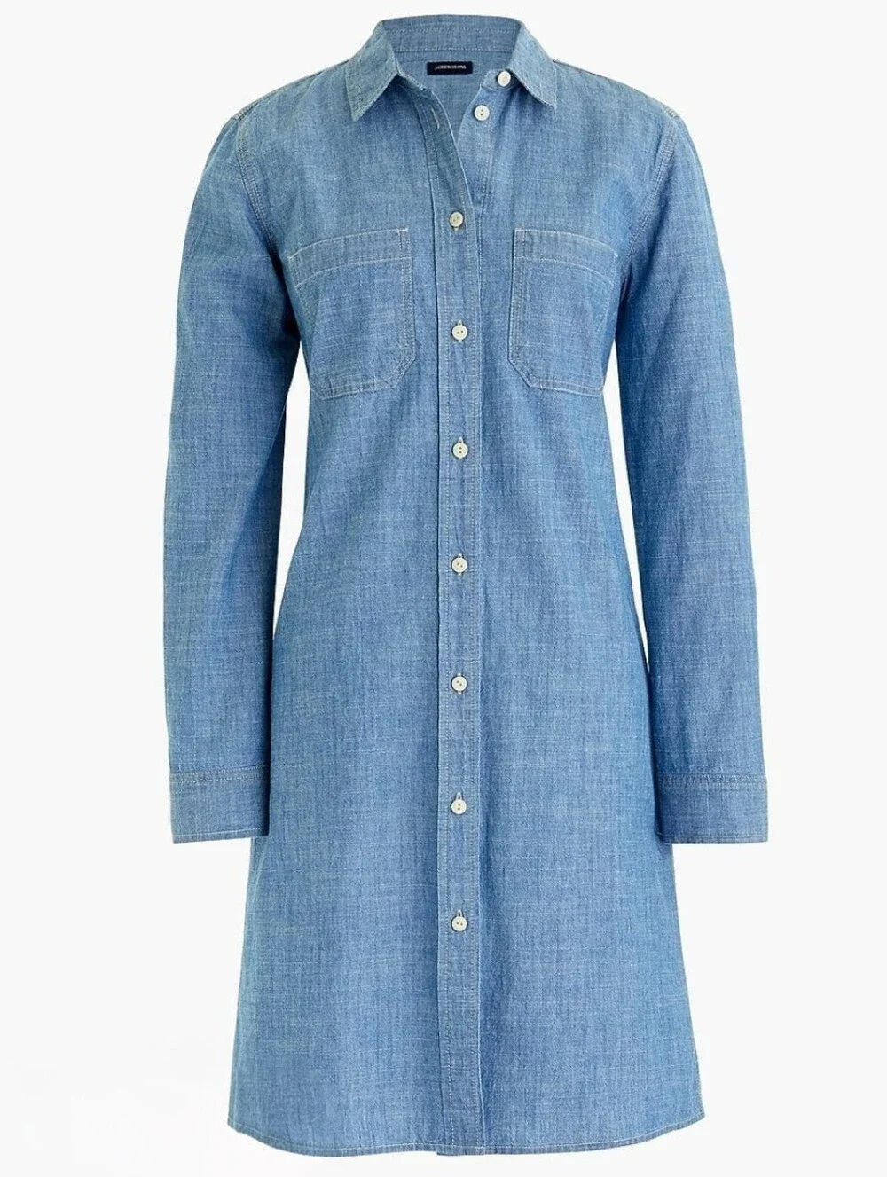 Like New! J Crew Button Up dress in indigo chambray Tunic Dress Country Chic S